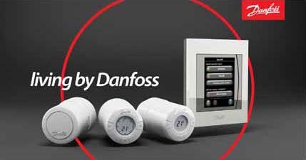 Obr. 1 – Centrln jednotka Danfoss Link CC a od jednotky zprava termostatick hlavice living connect, living eco a living design