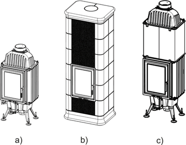 Obr. 1 Varianta č. 1, 2 a 3, topidla použitá pro zkoušky. Fig. 1 Variants no. 1, 2 and 3, heaters used for testing
