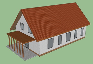 Obr. 1 – Model analyzovaného domu
