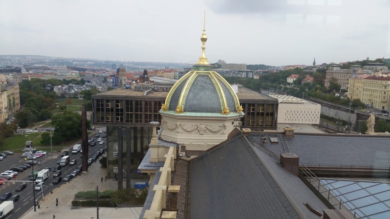 Nrodn muzeum v Praze, pohled ze sten kupole, foto redakce