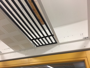 Obr. 3 Skladba použitého stropu (SDK deska + plastová rohož chladicího stropu)