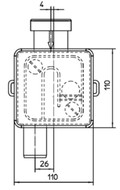 Podomítková vodní a mechanická zápachová uzávěrka HL138
