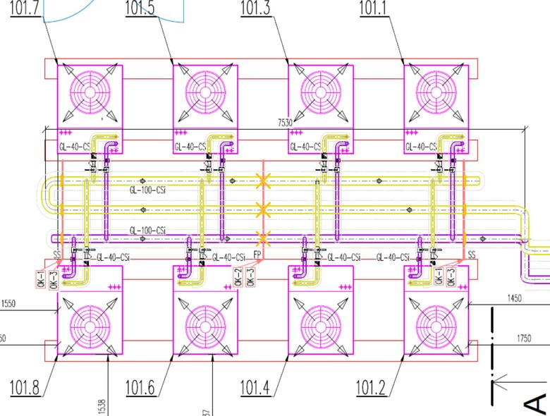Obr. Tepelná čerpadla v kaskádě jsou řazena paralelně a jejich provoz je řízen tak, aby všechna měla přibližně stejný počet provozních hodin.