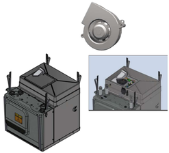Obr. V konstrukci zemn�ch tepeln�ch �erpadel NIBE s chladivem R290 je integrov�n ods�vac� ventil�tor.