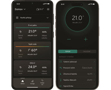 Obr.&nbsp;4 Mobilní aplikace myVaillant