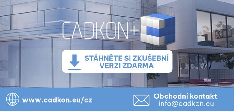 Zkušební verze CADKON+ zdarma! Projektujte efektivně!