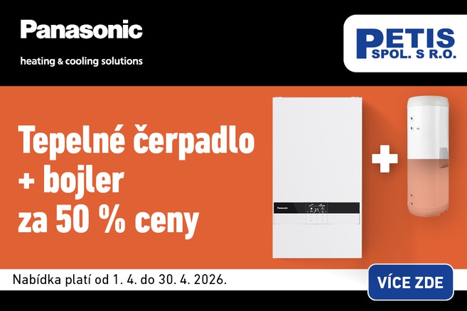 Tepelné čerpadlo Panasonic + bojler za 50% ceny