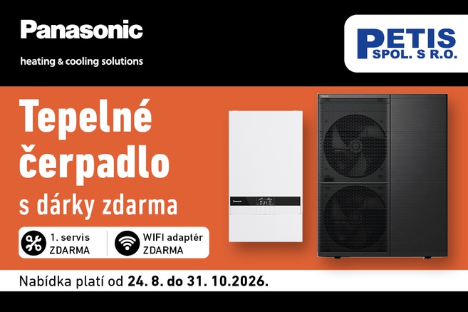 Tepelné čerpadlo Panasonic + 1. servis a wifi adaptér ZDARMA
